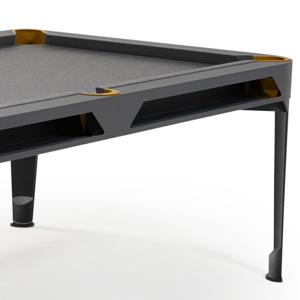 Biljard Hyphen črne barve z light grey podlogo