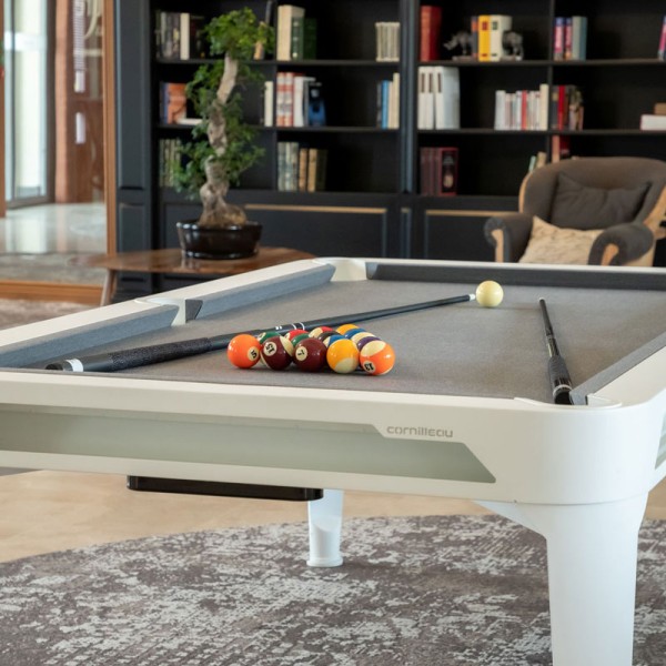 Biljard Hyphen bele barve z light grey podlogo