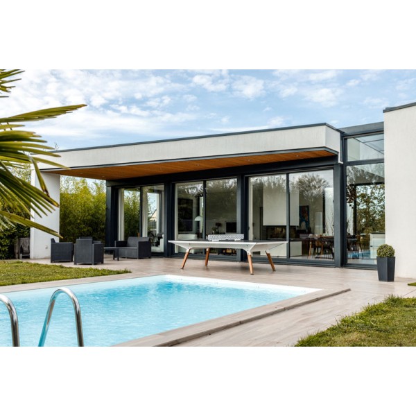 Namizno teniška zunanja miza Cornilleau Play-style White s črtami - dobava 4 tedne