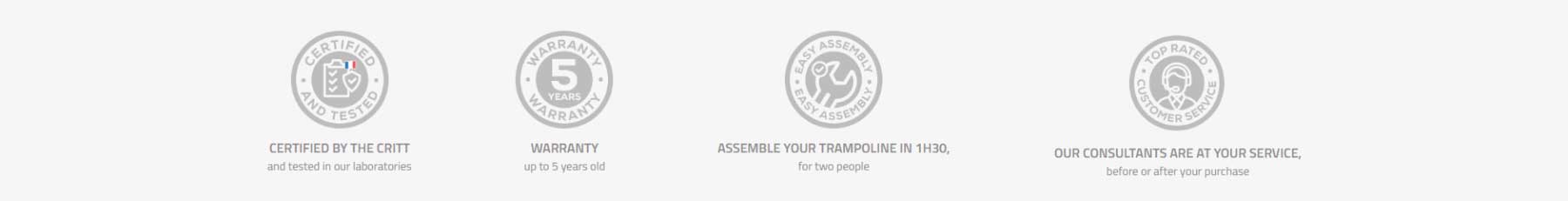 Lastnosti za trampoline